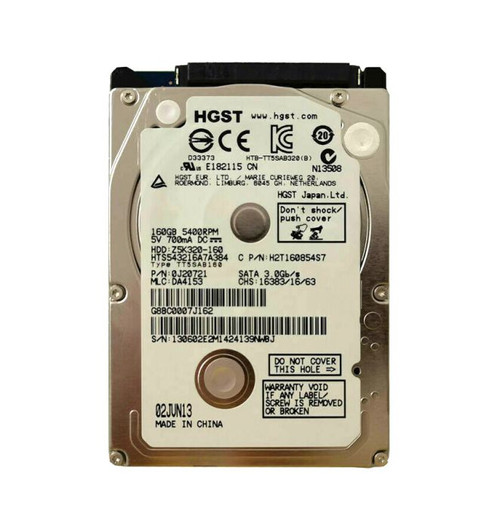 HTS543216A7A384 | HGST | TRAVELSTAR Z5K320 SERIES 160GB 5400RPM SATA 3GB/S 8MB CACHE (512) 2.5-INCH HARD DRIVE HTS543216A7A384 | HGST | TRAVELSTAR Z5K320 SERIES 160GB 5400RPM SATA 3GB/S 8MB CACHE (512) 2.5-INCH HARD DRIVE