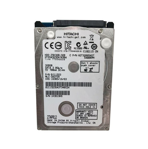 HTS543232A7A384 | HGST | Travelstar Z5K320 Series 320Gb 5400Rpm Sata 3Gb/S 8Mb Cache (512) 2.5-Inch Hard Drive