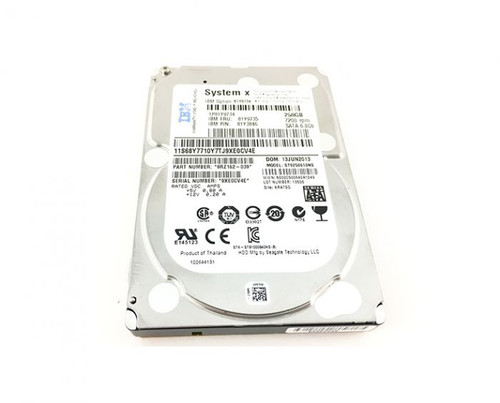 81Y3846 | IBM | 250Gb 7200Rpm 6Gb/S Sata 2.5-Inch Hard Drive