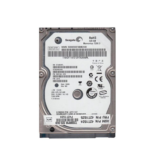 42T1137 | Lenovo | 320Gb 7200Rpm Sata 2.5-Inch Hard Drive