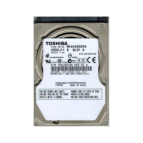 MK6465GSXN | TOSHIBA | 640Gb 5400Rpm Sata 3Gb/S 8Mb Cache 2.5-Inch Hard Drive MK6465GSXN | TOSHIBA | 640Gb 5400Rpm Sata 3Gb/S 8Mb Cache 2.5-Inch Hard Drive