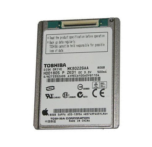 MK8022GAA | TOSHIBA | 80Gb 3600Rpm Ide Ultra Ata/66 (Ata-5) (Zif) 160Kb Cache 1.8-Inch Hard Drive