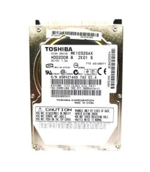 HDD2D08B | TOSHIBA | 100GB 5400RPM IDE ULTRA ATA/100 (ATA-6) 16MB CACHE 2.5-INCH HARD DRIVE