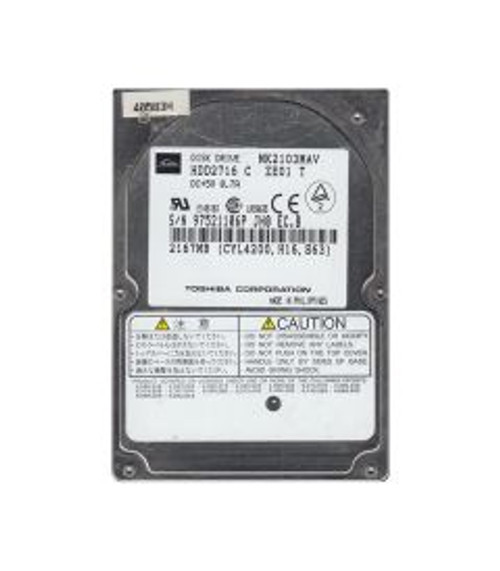 MK2103MAV | TOSHIBA | 2.16Gb 4200Rpm Ide/Ata 128Kb Cache 2.5-Inch Hard Drive