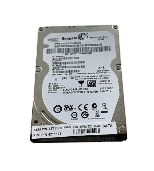 42T1170 | Lenovo | 320Gb 7200Rpm Sata 2.5-Inch Hard Drive