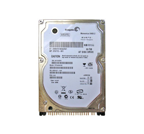 9W3237-020 | SEAGATE | MOMENTUS 5400.2 SERIES 60GB 5400RPM IDE ULTRA ATA/100 (ATA-6) 8MB CACHE (CE) 2.5-INCH HARD DRIVE