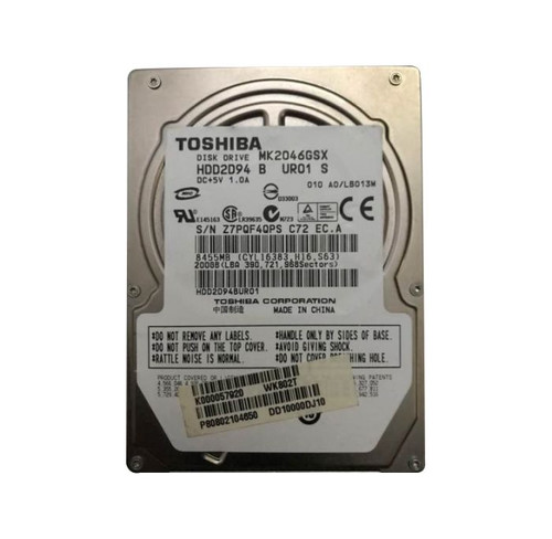 K000057920 | TOSHIBA | 200GB 5400RPM SATA 3GB/S 8MB CACHE 2.5-INCH HARD DRIVE