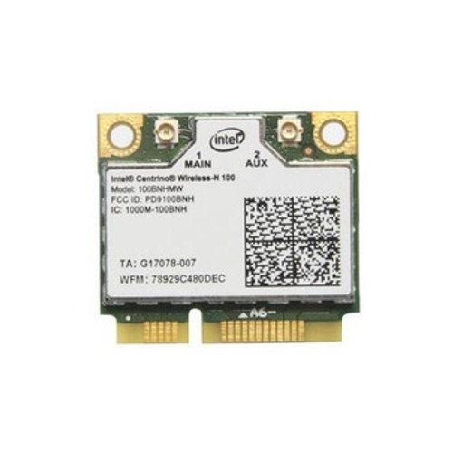 100BNHMW | INTEL | Centrino Wireless-N 100 2.4Ghz 150Mbps Ieee 802.11B/G/N Pci Express Half Mini Wireless Network Adapter