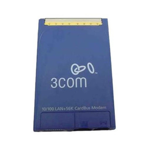 3C3FEM656C | 3COM | 56K 100Mbps 10/100Base-T Pc Type 3 External Modem Card With Integrated ConNECtor