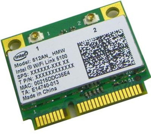 512ANHMWG2 | INTEL | 5100 Series Dual Band 2.4Ghz / 5Ghz 300Mbps Ieee 802.11A/B/G/Draft-N Pci Express Half Mini Wireless Network Card