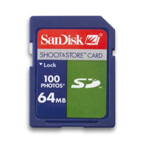 SDSDS64A10 | Sandisk | 64Mb Shoot & Store Secure Digital Memory Card