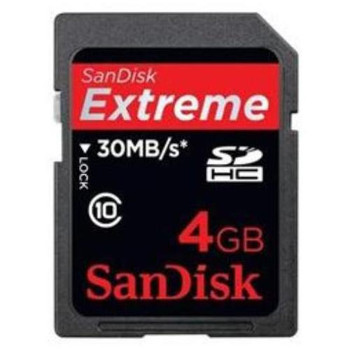 SDSDX-004G-X46 | Sandisk | Extreme 4Gb Class 10 Secure Digital High Capacity (Sdhc) Flash Memory Card