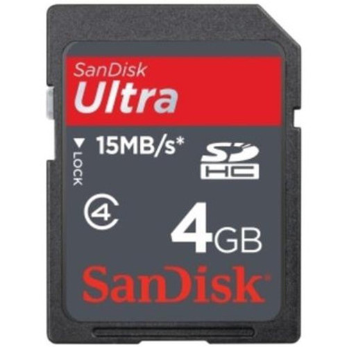 SDSDH-004G-U46 | Sandisk | Ultra 4Gb Class 4 Secure Digital High Capacity (Sdhc) Flash Memory Card