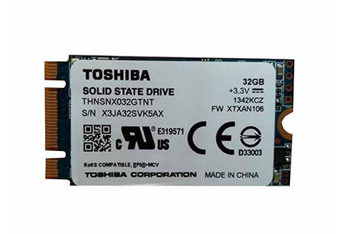 THNSNX032GTNT | Toshiba | 32Gb Mlc Sata 6Gbps M.2 2242 Internal Solid State Drive (Ssd)