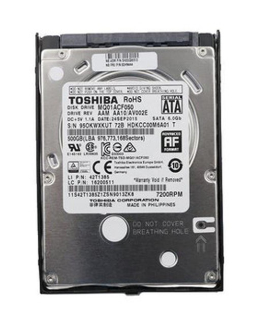 01AW514 | LENOVO | 500Gb 7200Rpm Sata 6Gbps 32Mb Cache 2.5-Inch Internal Hard Drive