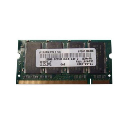 10K0031 | Ibm | 256Mb Ddr Sodimm Non Ecc Pc-2100 266Mhz Memory