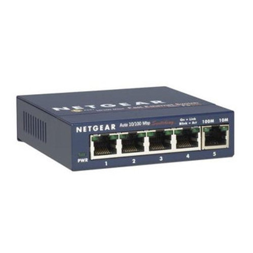 FS105-200PES | NETGEAR | Prosafe 5-Port 10/100Mbps Fast Ethernet Switch FS105-200PES | NETGEAR | Prosafe 5-Port 10/100Mbps Fast Ethernet Switch