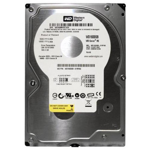 WD1600SB-01RFA0 | Western Digital | 160Gb 7200Rpm Ata 100 3.5 8Mb Cache Re Hard Drive"