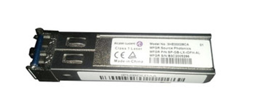 3HE00028CA01 | ALCATEL LUCENT |Alcatel-Lucent 1.25Gbps 1000Base-Lx Single-Mode Fiber 10Km 1310Nm Duplex Lc ConNECtor Sfp Transceiver Module