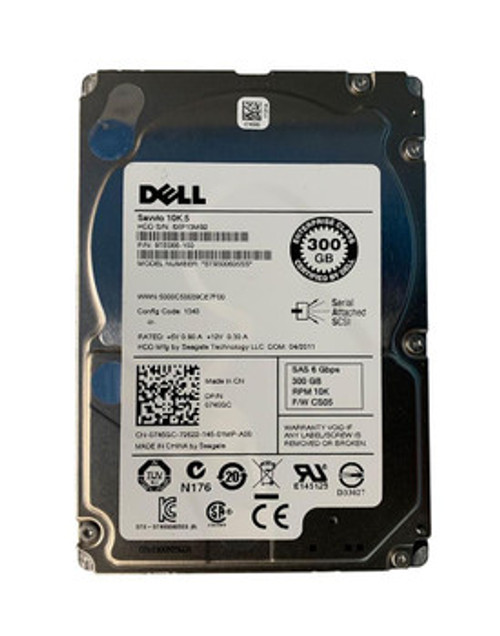 0745GC-DEL | DELL | 300Gb 10000Rpm Sas 6.0 Gbps 2.5 64Mb Cache Hard Drive"