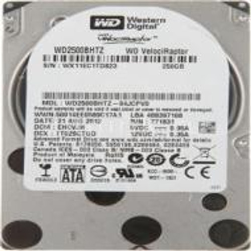 WD2500BHTZ | Western Digital | Wd2500Bhtz Velociraptor 250Gb 10000Rpm Sata-6Gbps 64Mb Buffer 7Pin 2.5Inch Hard Disk Drive