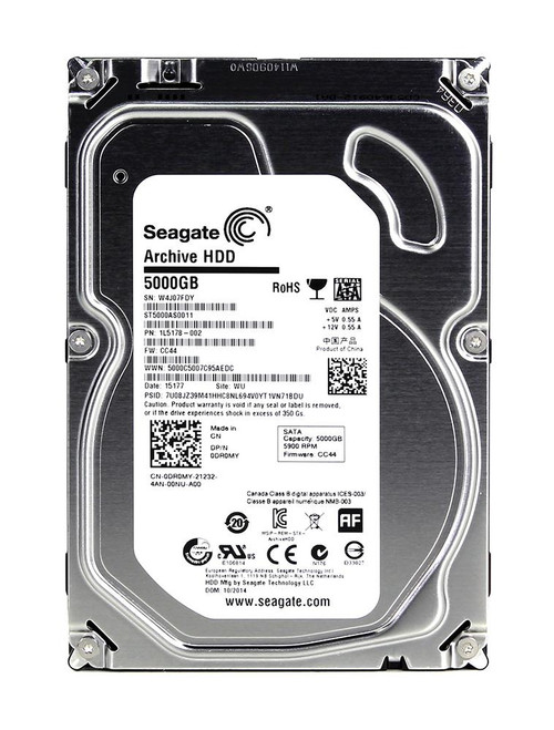 ST5000AS0011 | Seagate | Archive 5Tb 5900Rpm Sata 6Gbps 128Mb Cache (512E) 3.5-Inch Internal Hard Drive