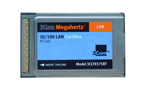3CCFE575BT-5 | 3COM | Megahertz Rj-45 100Mbps 10Base-T/100Base-Tx Ethernet Cardbus Lan Pc Card (5-Pack) For HP CompATIble