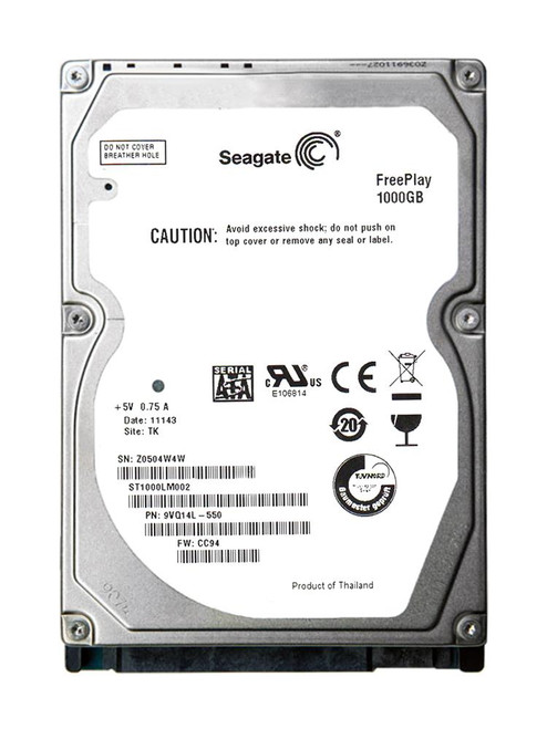 ST1000LM002 | Seagate | Freeplay 1Tb 5900Rpm Sata 3Gbps 32Mb Cache 2.5-Inch Internal Hard Drive