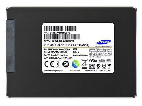 MZ7TD480HAGM-000DA | Samsung | Pm843 Data Center Series 480Gb Tlc Sata 6Gbps Read Intensive 2.5-Inch Internal Solid State Drive (Ssd)
