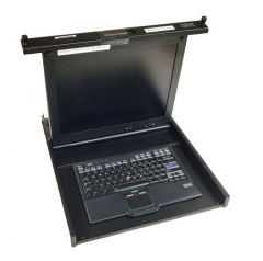 1723-HC1 | IBM | 1U 17-inch Flat Panel Console Kit with Keyboard, mouse, Power Adapter and Rail Kit