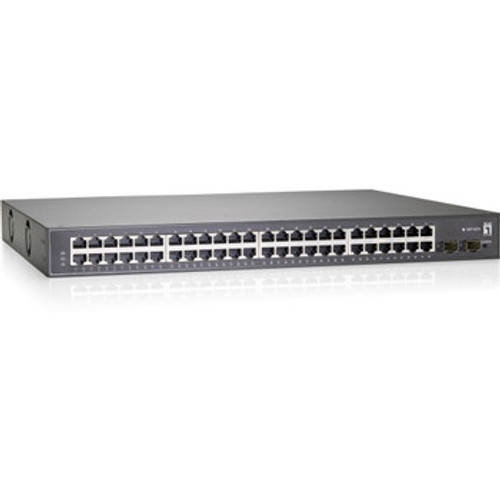 GEP-5070 | CP TECHNOLOGIES |Levelone 48 Ge Poe-Plus + 2 Ge Sfp L2 Managed Switch 375W Manageable 2 Layer Supported Rack-Mountable
