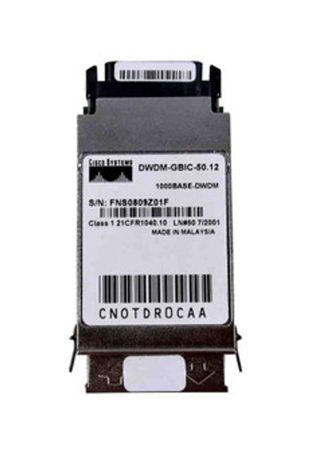 DWDM-GBIC-50.12/NS | CISCO | 1.25Gbps 1000Base-Dwdm Single-Mode Fiber 80Km 1550.12Nm Duplex Sc ConNECtor Gbic Transceiver Module