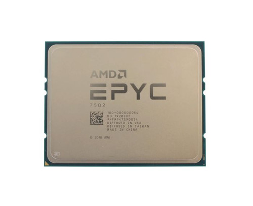 100-000000054WOF | Amd | Epyc 7502 2.5Ghz 128Mb L3 Cache Socket Sp3 32-Core Processor 100-000000054WOF | Amd | Epyc 7502 2.5Ghz 128Mb L3 Cache Socket Sp3 32-Core Processor