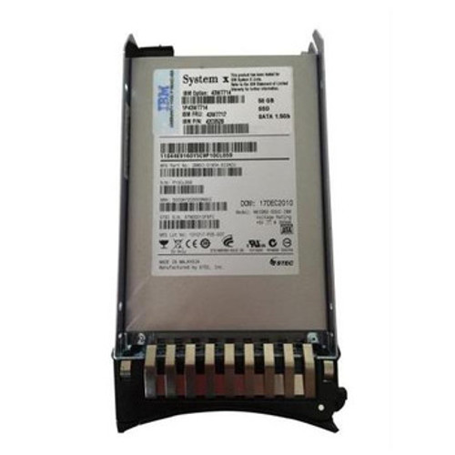 43W7714 | IBM | 50GB SATA 1.5Gb/s Hot-Swappable 2.5-inch Solid State Drive 43W7714 | IBM | 50GB SATA 1.5Gb/s Hot-Swappable 2.5-inch Solid State Drive