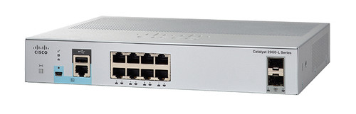 WS-C2960L-SM-8TS - Cisco CATALYST 2960L SMART MANAGED 8 PORT GIGE, 2X1G SFP, LAN LITE