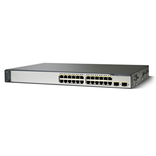 WS-C3750V224TSS - Cisco CAT3750V2 24 10/100 + 2 SFP STANDARD IMA