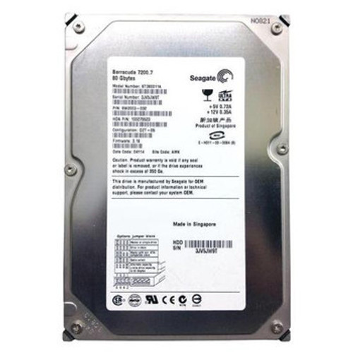 ST380011A | Seagate | 80TB 7200RPM Ata 100 3.5 2Mb Cache Barracuda Hard Drive