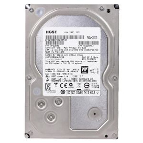 0F22830 | HGST | - Hgst Ultrastar 7K6000 6TB 7200RPM 128MB Cache SAS 12Gb/s 3.5-inch Hard Disk Drive