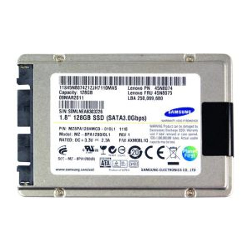 MZ8PA128HMCD | Samsung | 128GB MLC SATA 3Gb/s 1.8-inch Solid State Drive (SSD)