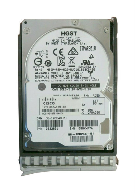 UCS-SP-24TB10K4KN | Cisco | 2.4Tb 10000Rpm Sas 12Gbps 2.5-Inch Internal Hard Drive