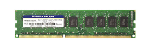W160EB8GHL | Super Talent | 8GB PC3-12800 DDR3-1600MHz ECC Unbuffered CL11 240-Pin DIMM 1.35V Low Voltage Dual Rank Memory Module