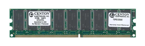 TOP02-D024X | Centon Electronics | Centon 512MB PC3200 DDR-400MHz ECC Unbuffered CL3 184-Pin DIMM Memory Module