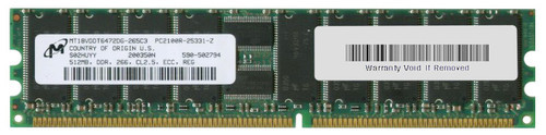 PE18780404 | Edge Memory | 2GB Kit (4 x 512MB) PC2100 DDR 266MHz ECC Registered CL2.5 DIMM 184-pin Memory
