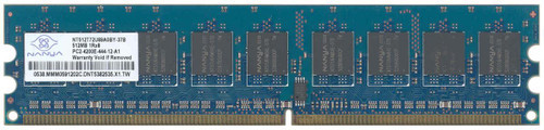 NT512T72U89A0BY-37B | Nanya | 512MB PC2-4200 DDR2-533MHz ECC Unbuffered CL4 240-Pin DIMM Single Rank Memory Module NT512T72U89A0BY-37B | Nanya | 512MB PC2-4200 DDR2-533MHz ECC Unbuffered CL4 240-Pin DIMM Single Rank Memory Module