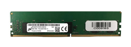 MTA9ASF1G72PZ-2G3B1 | Micron | 8GB PC4-19200 DDR4-2400MHz Registered ECC CL17 288-Pin DIMM 1.2V Single Rank Memory Module