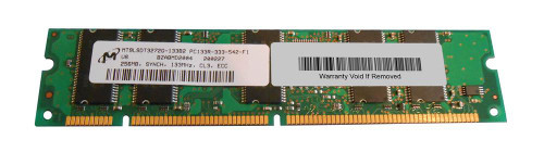 MT9LSDT3272G-133B2 | Micron | 256MB PC133 133MHz ECC Registered CL3 168-Pin DIMM Single Rank Memory Module
