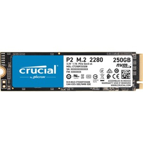 CT250P2SSD8 | Crucial | P2 Series 250GB TLC PCI Express 3.0 x4 NVMe M.2 2280 Internal Solid State Drive (SSD)