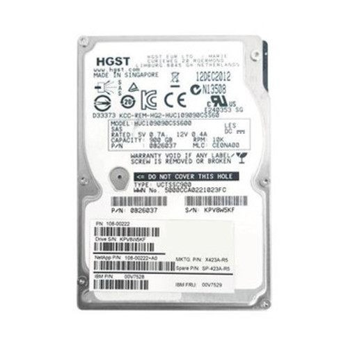 00V7529 | IBM | 900GB 10000RPM SAS 6.0 Gbps 2.5 64MB Cache Hot Swap Hard Drive"