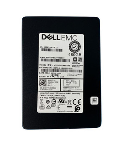 0KCT7J | Dell | 480GB SATA 512E 2.5 SSD