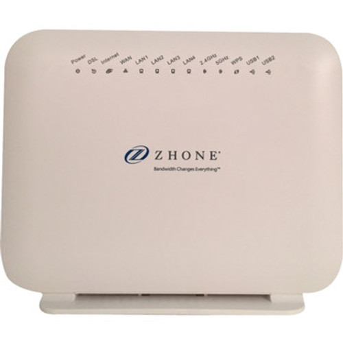 6768-W1-NA | Zhone Tech | IEEE 802.11ac VDSL2 Modem/Wireless Router 2.40 GHz ISM Band 5 GHz UNII Band 4 x Network Port Gigabit Ethernet 6768-W1-NA | Zhone Tech | IEEE 802.11ac VDSL2 Modem/Wireless Router 2.40 GHz ISM Band 5 GHz UNII Band 4 x Network Port Gigabit Ethernet
